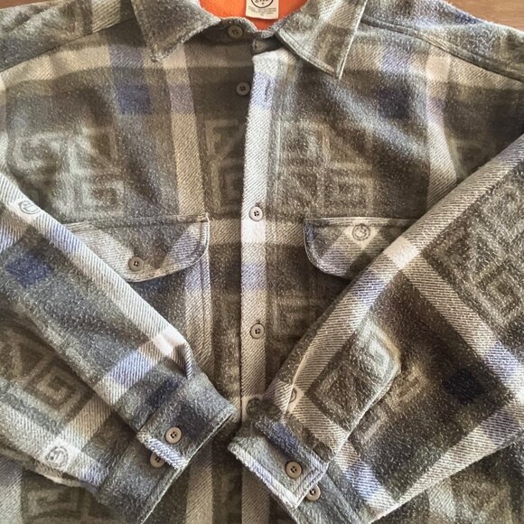 Life‎ is Good Shacket Button Up Jacket Heavy XL Mens Coat Multi Color Fleece - Picture 2 of 11